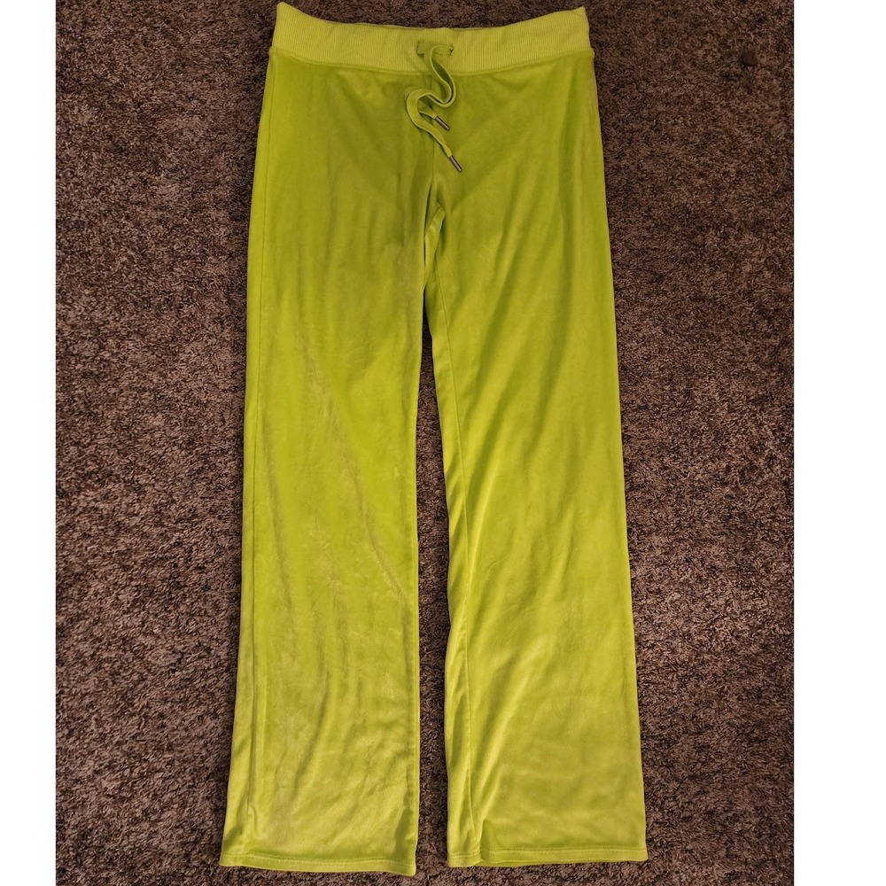 Aerie Real Good Velour Wide Leg Pants Lime Chartreuse Green Size Medium